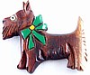 BP247 wood scottie/bow pin